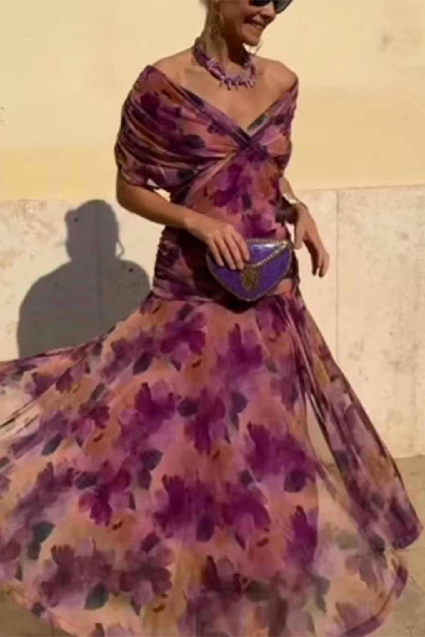 Luisa | Robe de soirée longue élégante avec décolleté en V