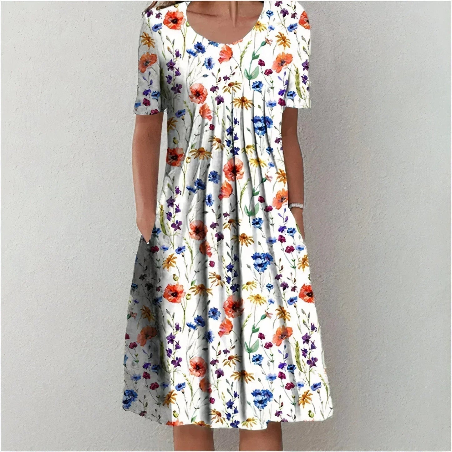 Kyra - Robe Midi Élégante et Confortable