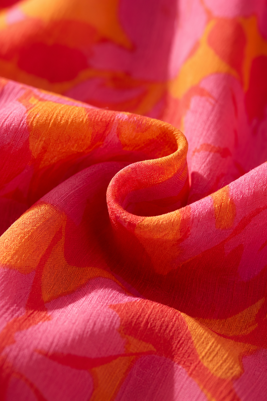 Olympe | Robe Légère en Teintes Roses et Oranges