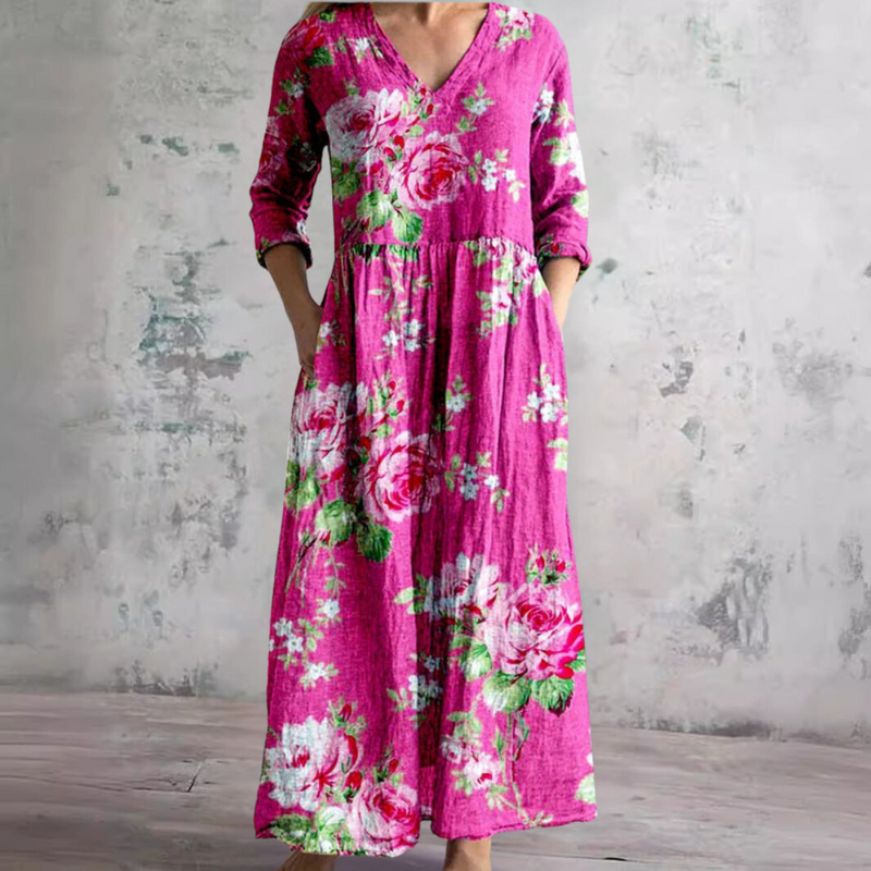 Noeline | Robe fluide fleurie élégante
