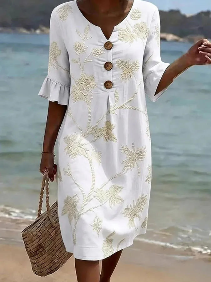 Robe féminine décontractée à motif floral
