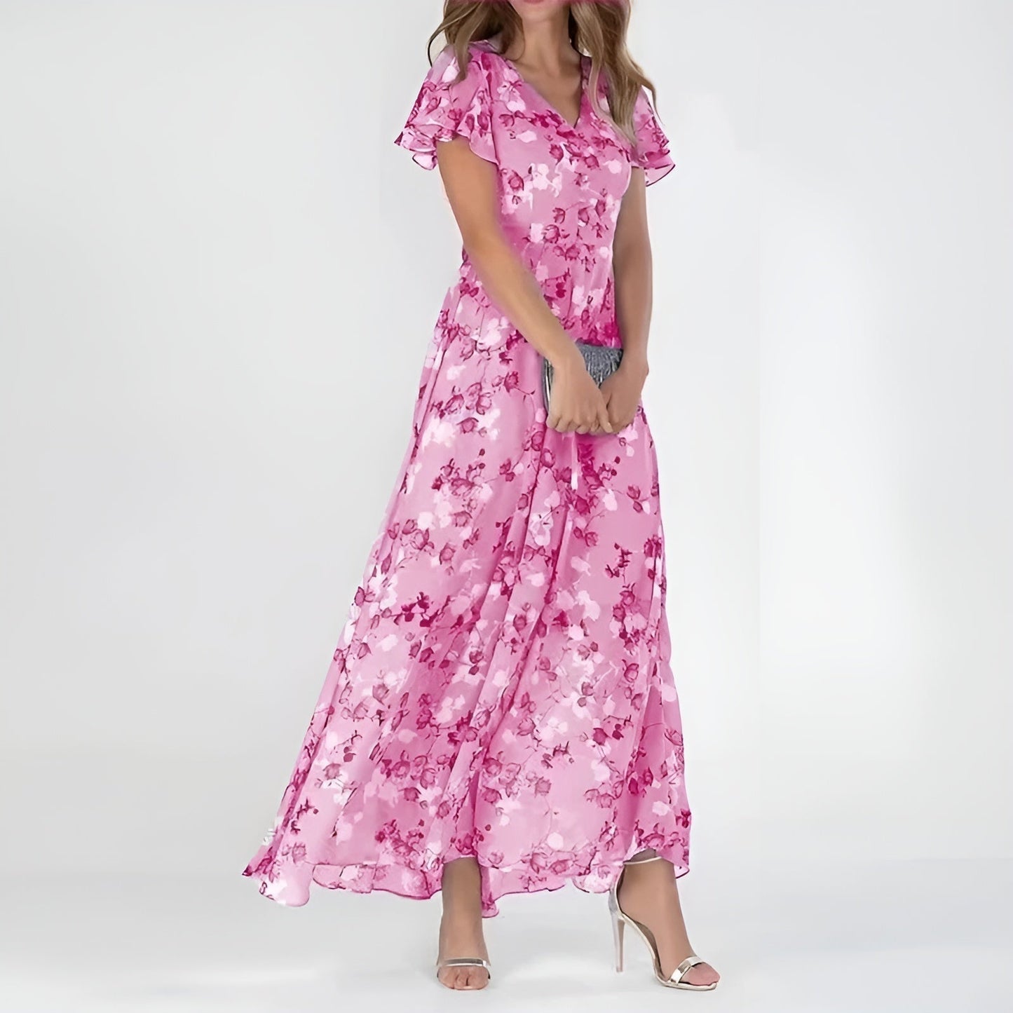 Audrey – Robe élégante fluide effet ventre plat