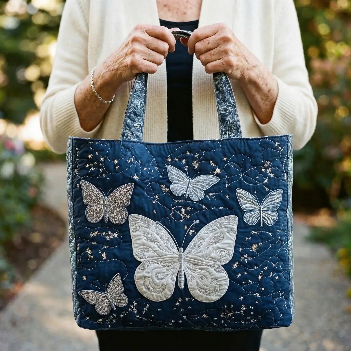 Sac Artisanal - Papillon Argenté