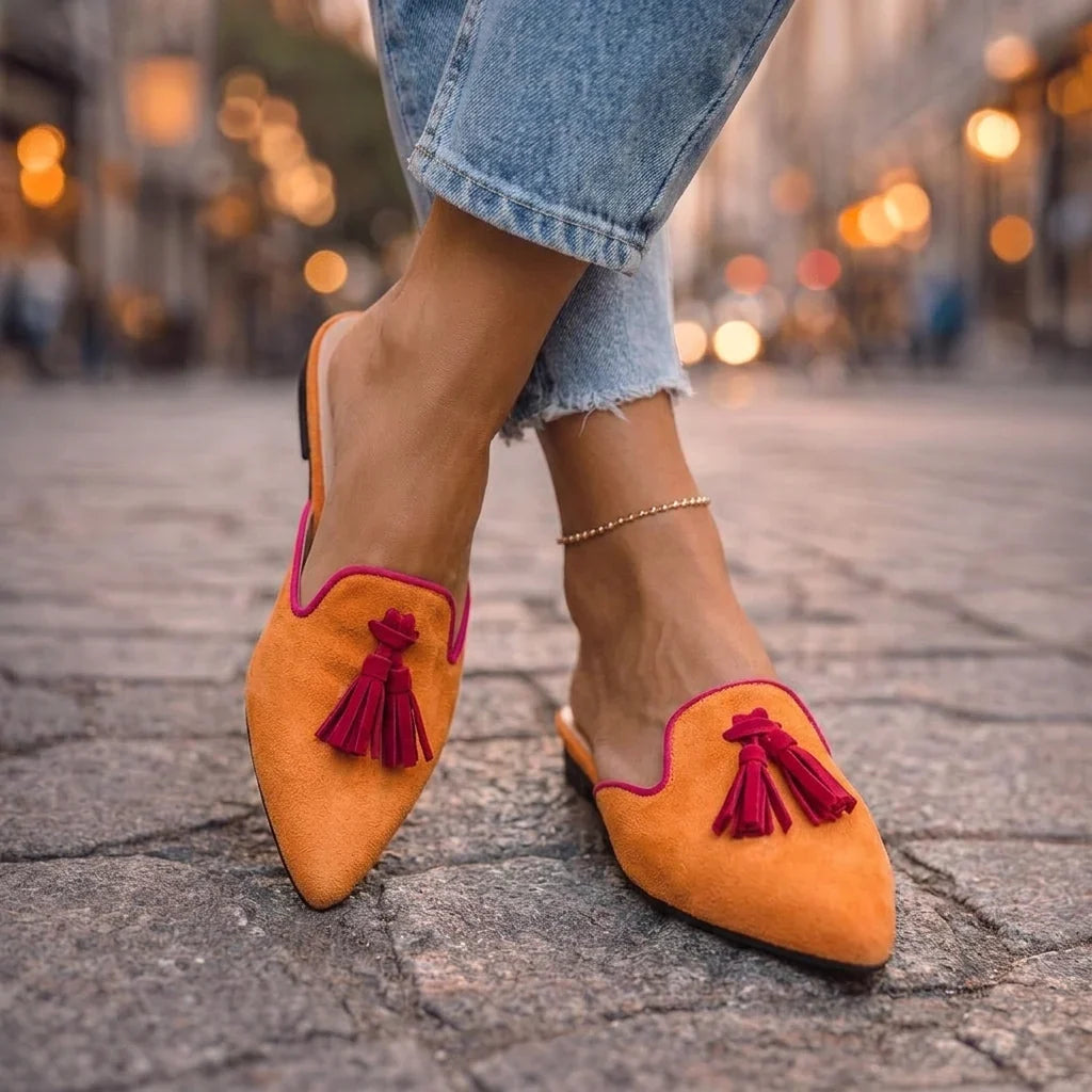 Serafina Mules à Talon avec Franges