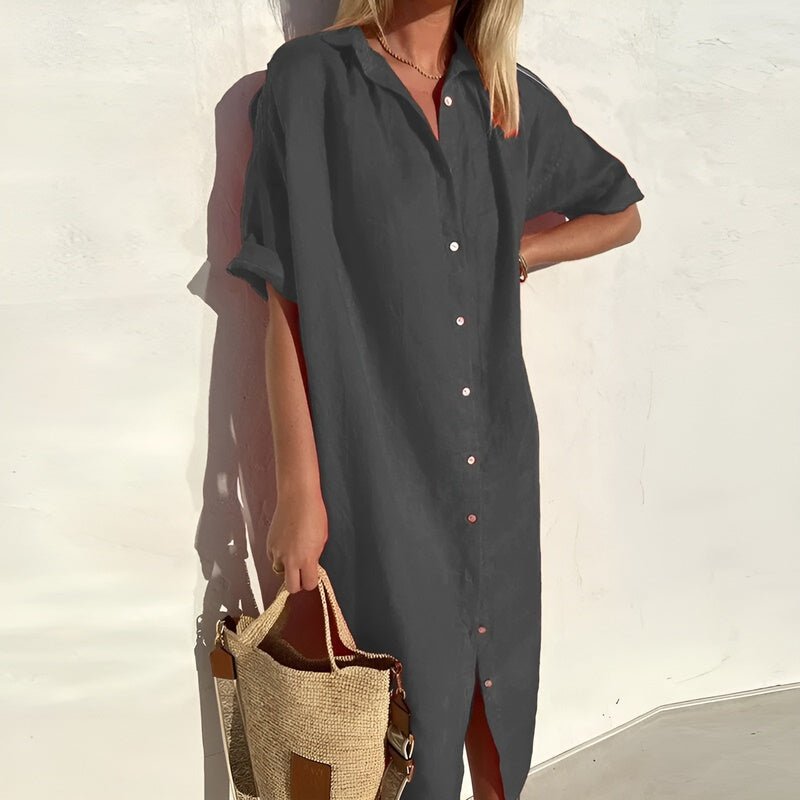 Sophie – Robe chemise d’été fluide