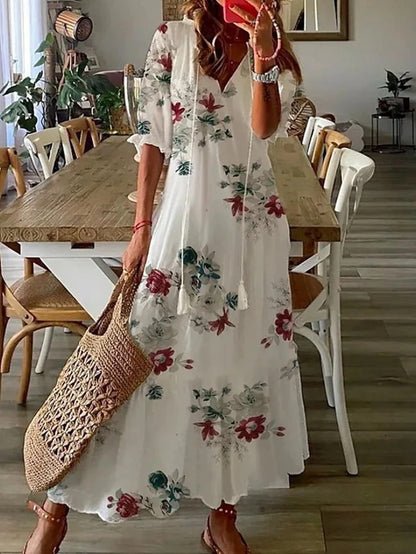 Luna | Robe midi de style boho décontracté