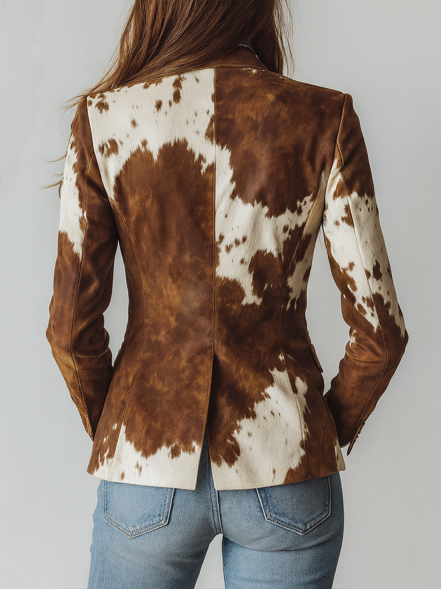 Manuela - Veste Vintage à Imprimé Animal