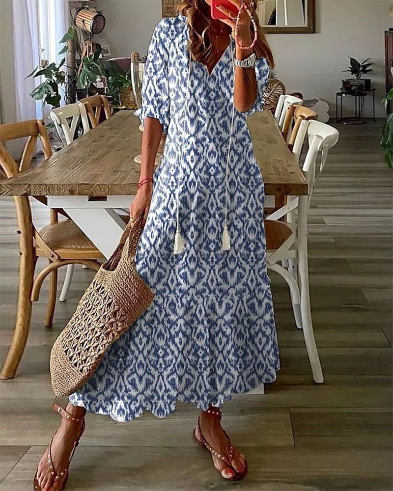 Luna | Robe midi de style boho décontracté
