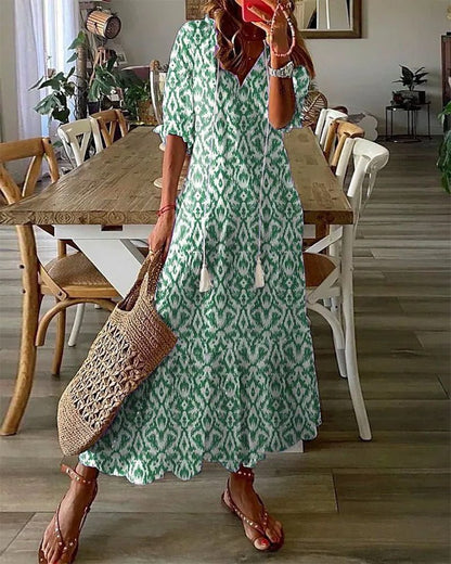 Luna | Robe midi de style boho décontracté