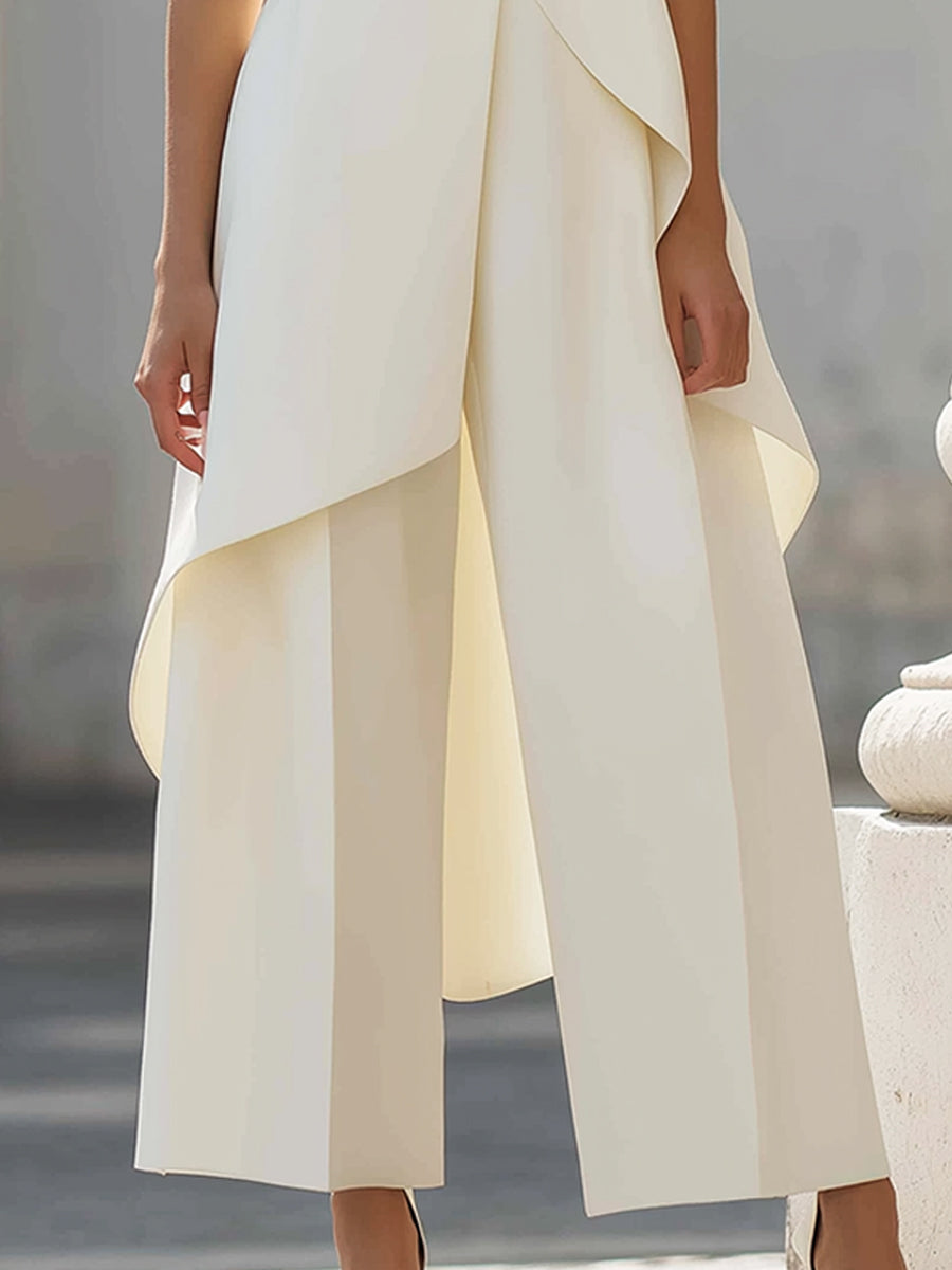 Catalina - Robe Longue Mono à Découpe Élégante