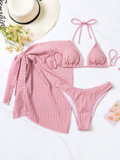Bikini Malibu - Haut Triangle et Slip avec Jupe (3 Pièces)