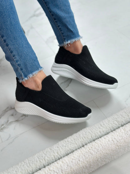 Black Slip-On Sneakers