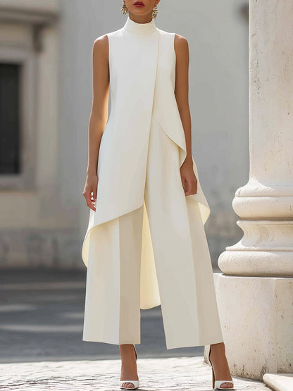 Catalina - Robe Longue Mono à Découpe Élégante
