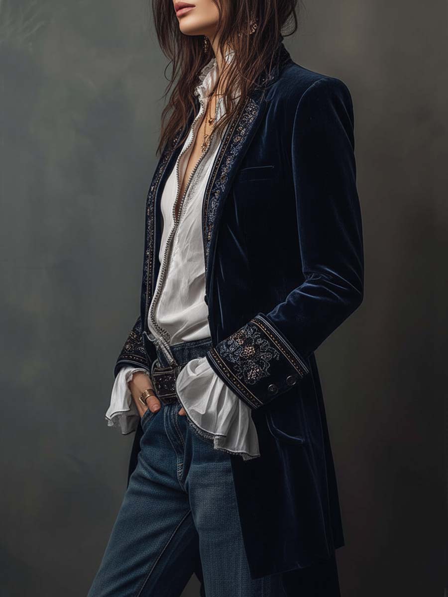 Nuria - Élégante Veste en Velours