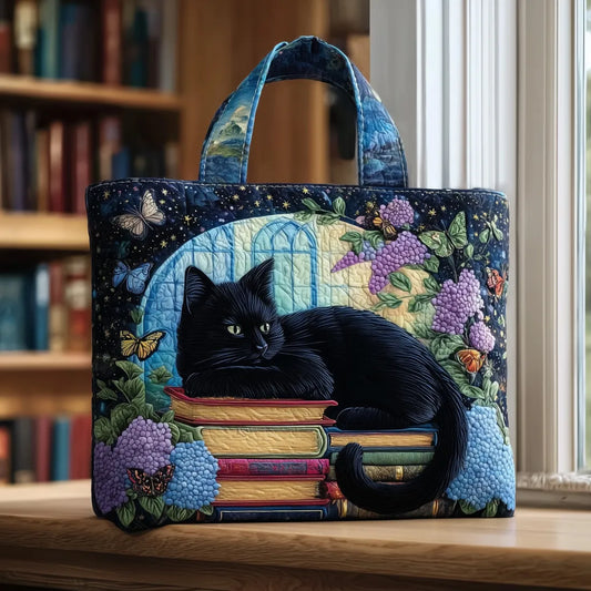 Sac Artisanal - Chat Noir sur Livres