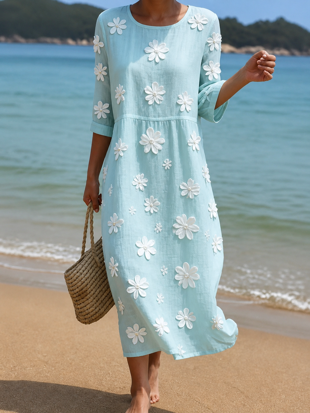 Robe féminine décontractée à motif floral