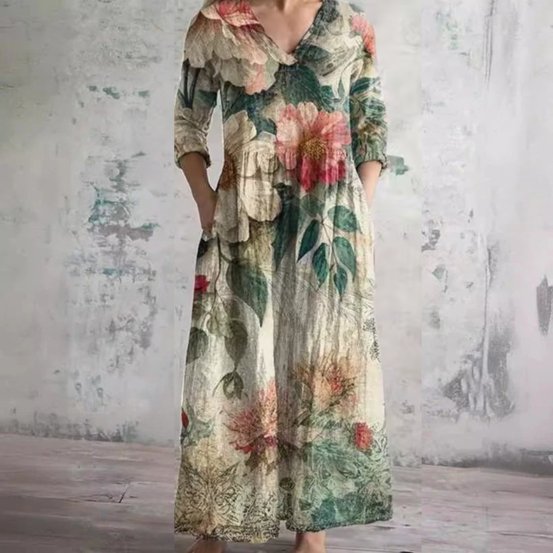 Sana | Robe fluide fleurie élégante