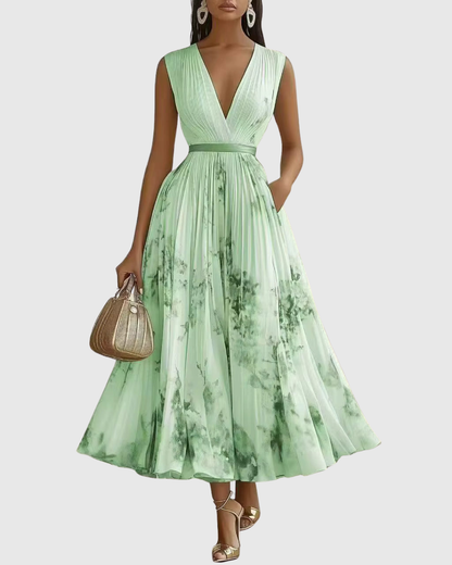 Rosalie – Robe longue plissée élégante