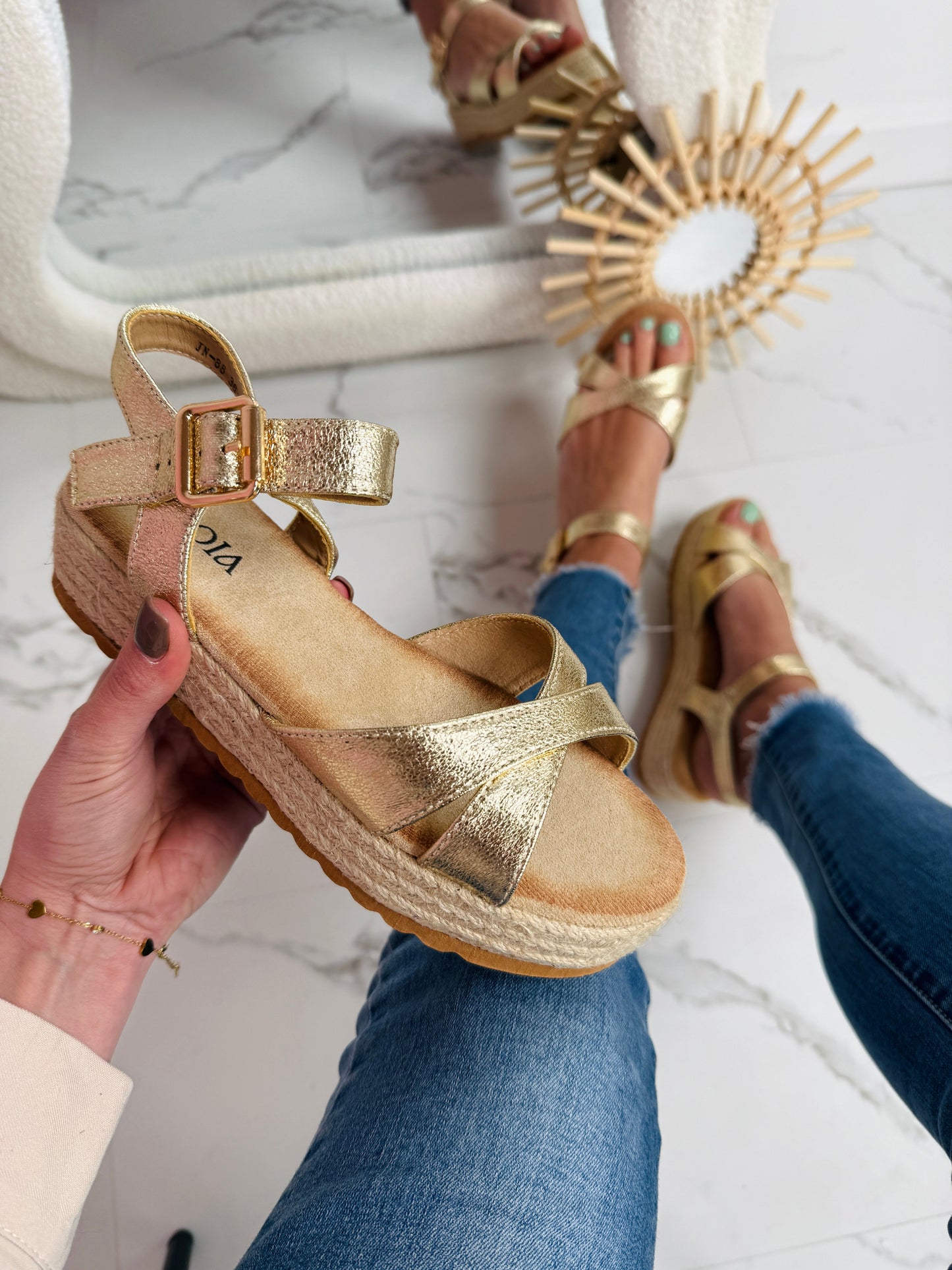 Dionne Gold Sandals
