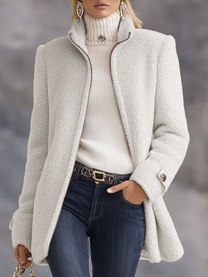 Veste vintage en polaire rose avec zip