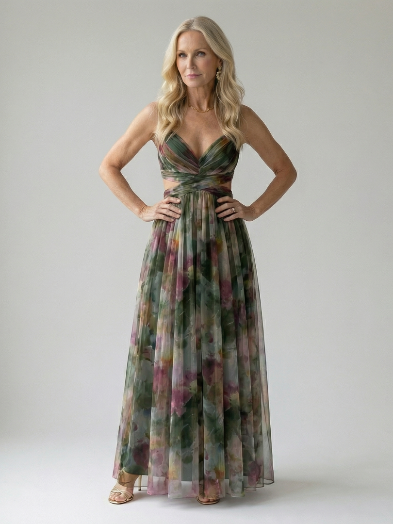 Margaux | Robe longue portefeuille fluide