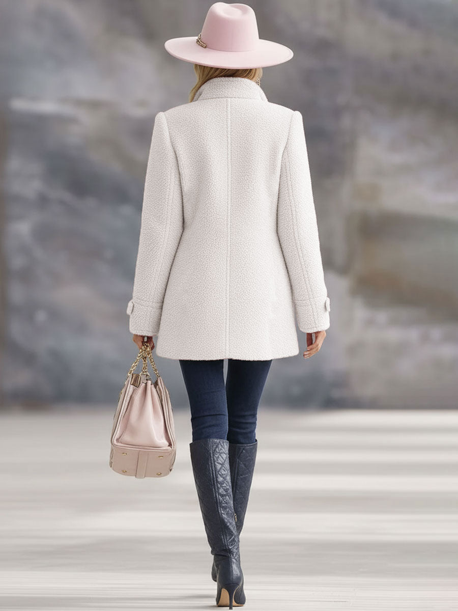 Veste vintage en polaire rose avec zip