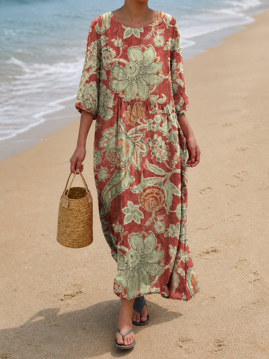 Robe féminine décontractée à motifs floraux