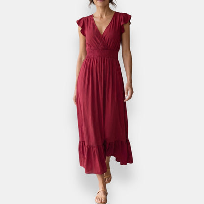 Garvinthe | Robe Mi-Longue Cache-Cœur