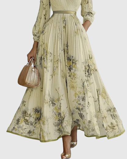 Rosalie – Robe longue plissée élégante