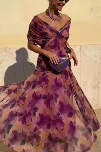 Luisa | Robe de soirée longue élégante avec décolleté en V