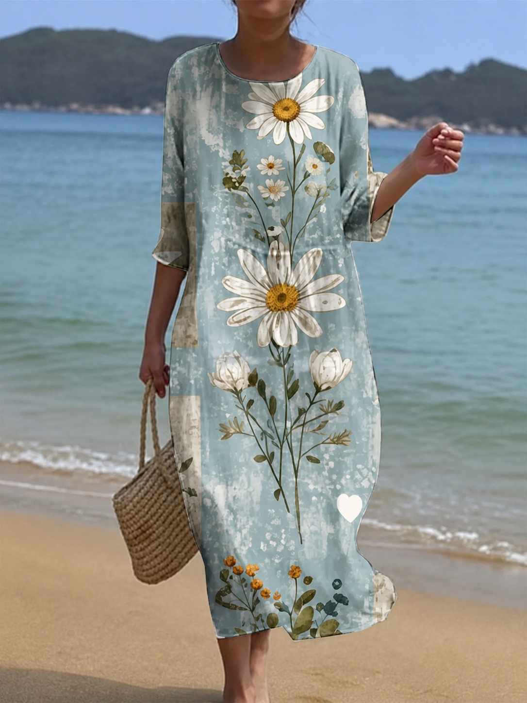 Robe féminine décontractée à motifs floraux