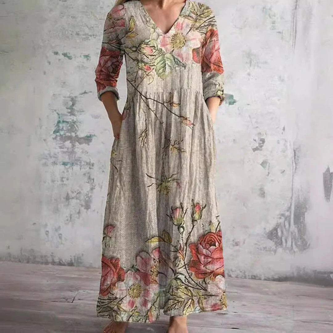 Lena | Robe fluide fleurie élégante