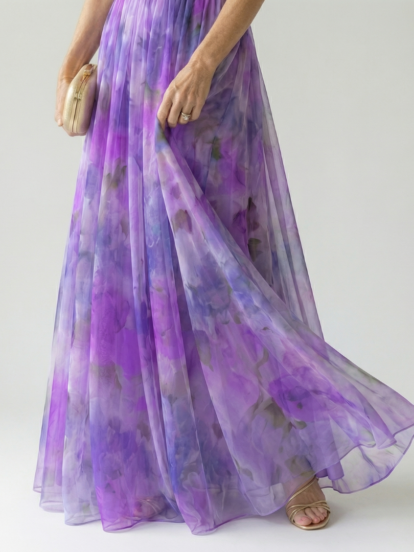 Margaux | Robe longue portefeuille fluide