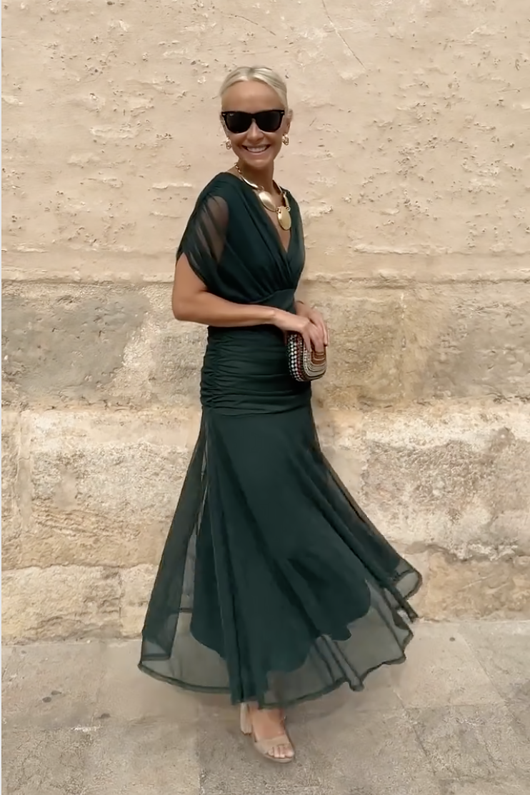 Luisa | Robe de soirée longue élégante avec décolleté en V