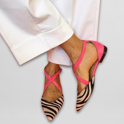 Zebra Ballerinas with Straps