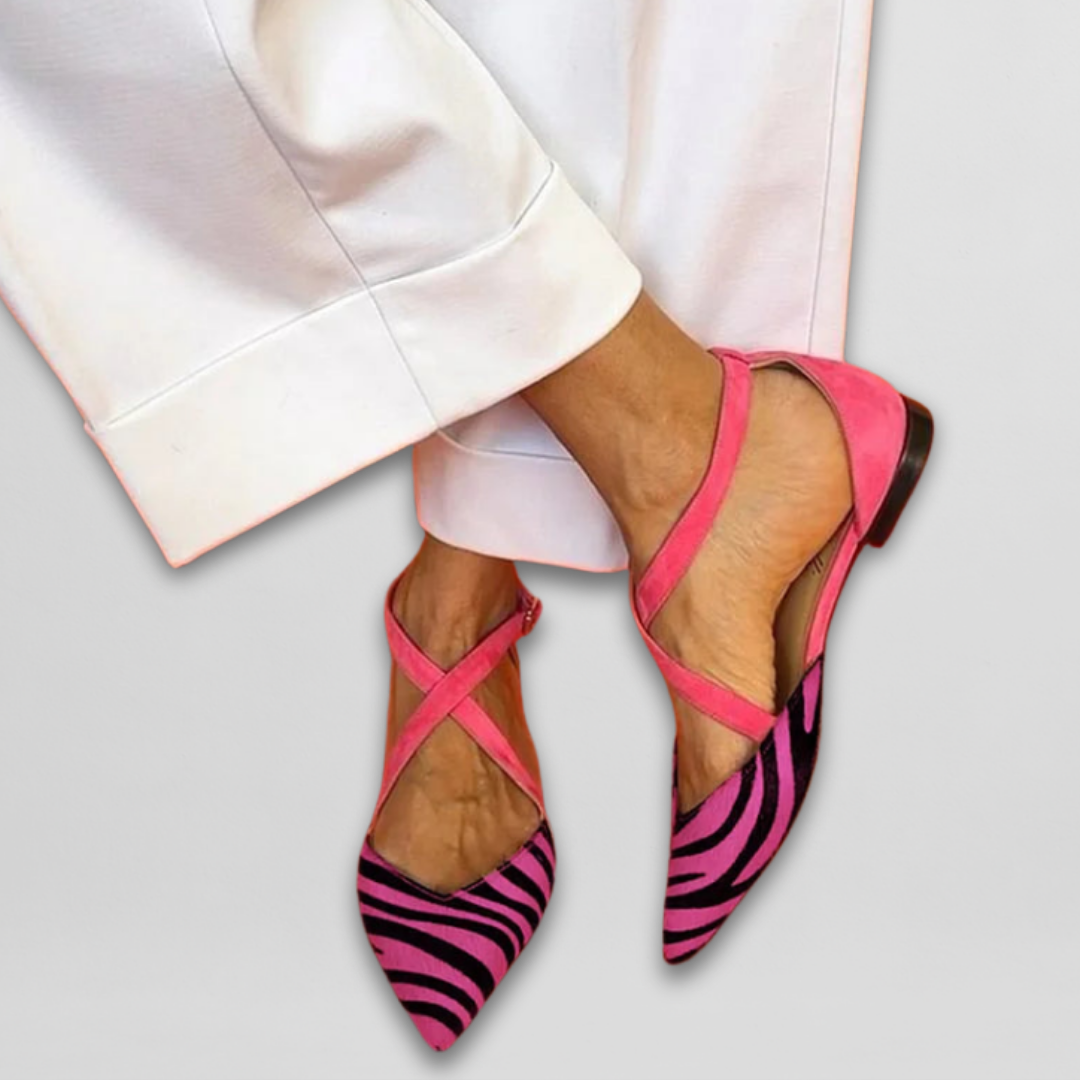 Zebra Ballerinas with Straps