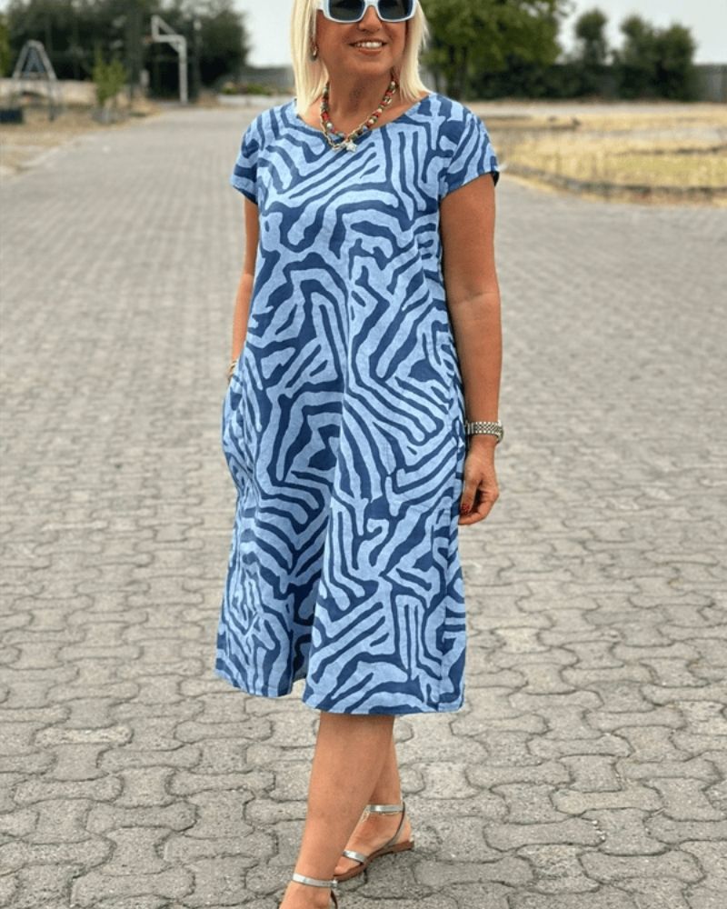 Serena – Robe d’été fluide col rond