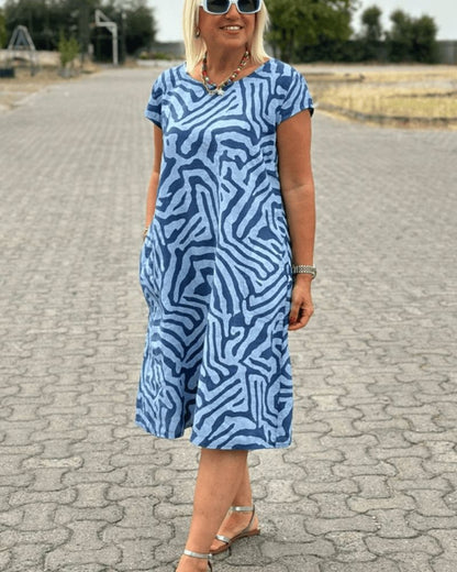 Serena – Robe d’été fluide col rond