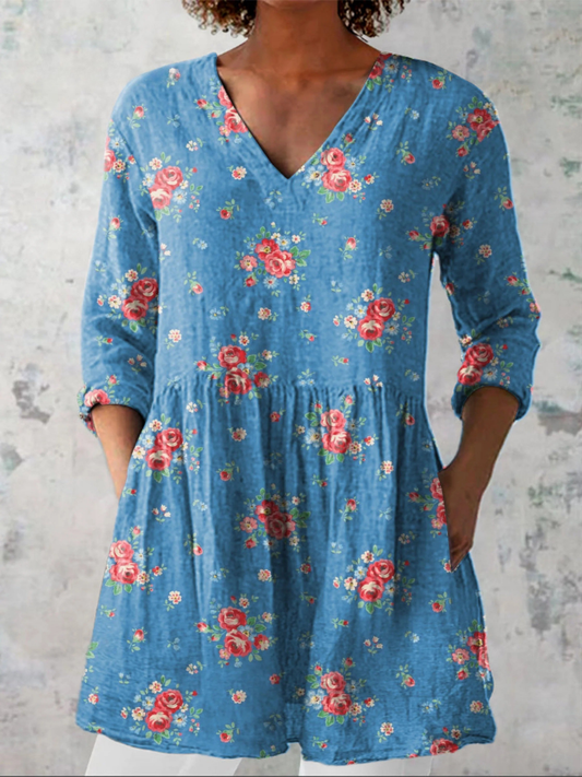 Mélanie | Longue Blouse à Col V