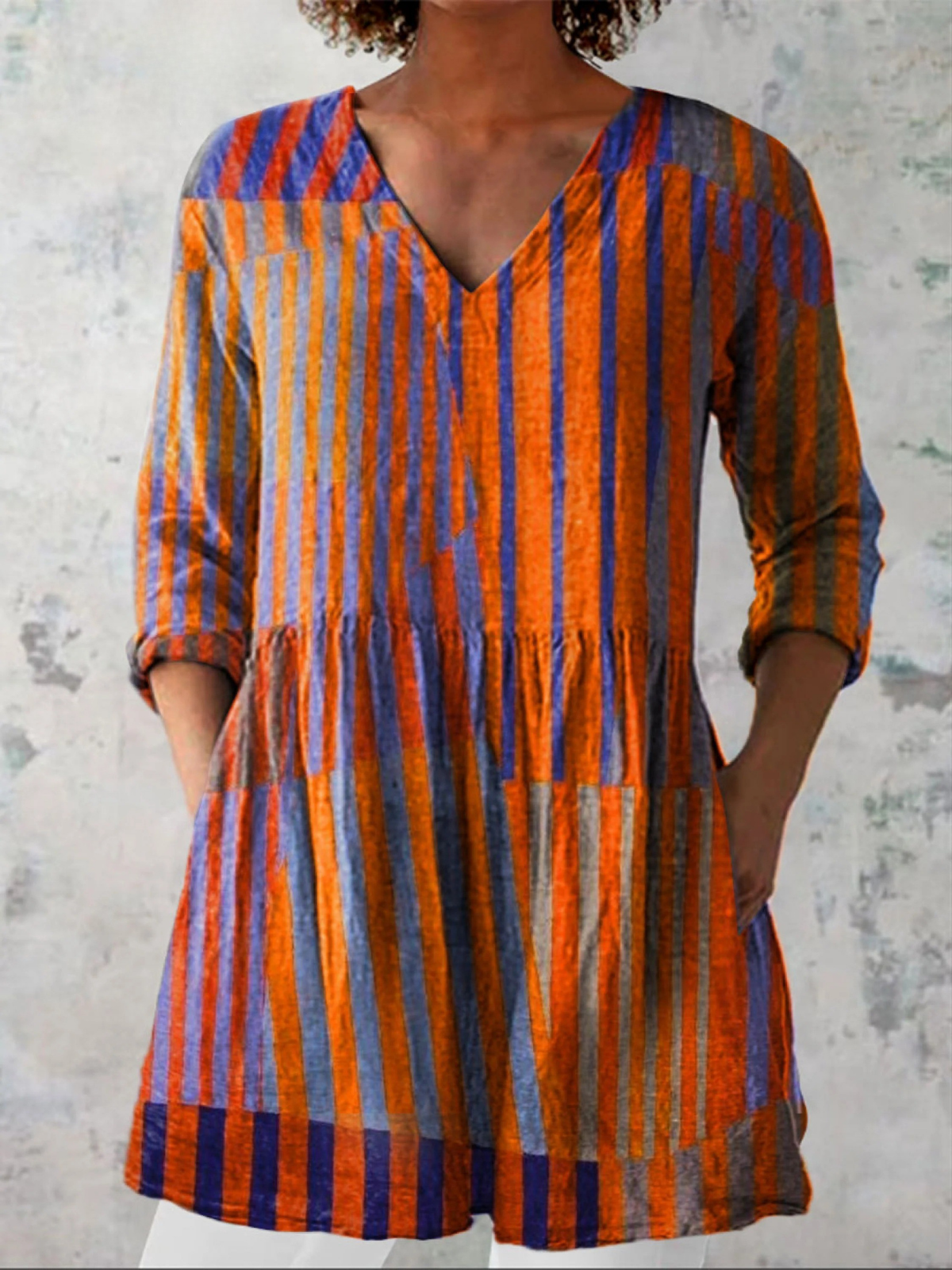 Nadia | Blouse Longue avec Décolleté en V