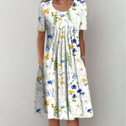 Hailey | Robe florale élégante et décontractée avec poches