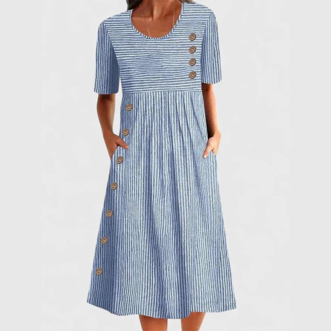 Julia | Robe midi rayée