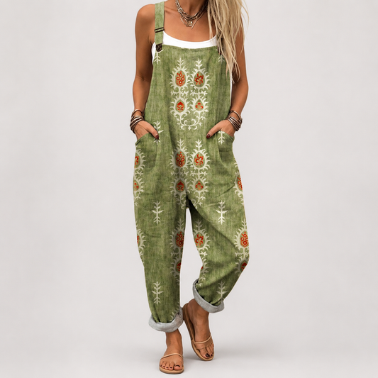 Salopette folk olive