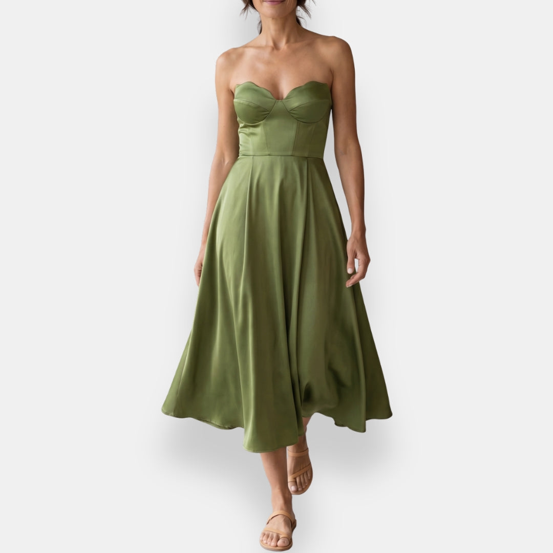 Yseranthe | Robe Mi-Longue Bustier