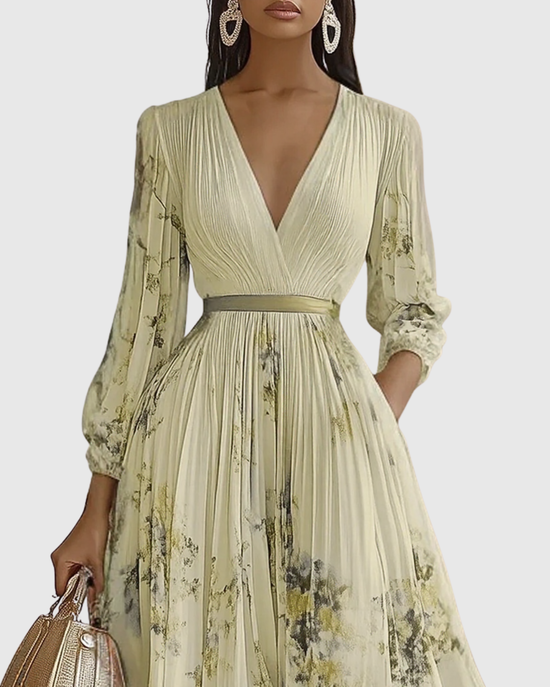 Rosalie – Robe longue plissée élégante