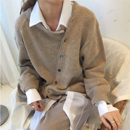 Luna | Cardigan Asymétrique à Boutons