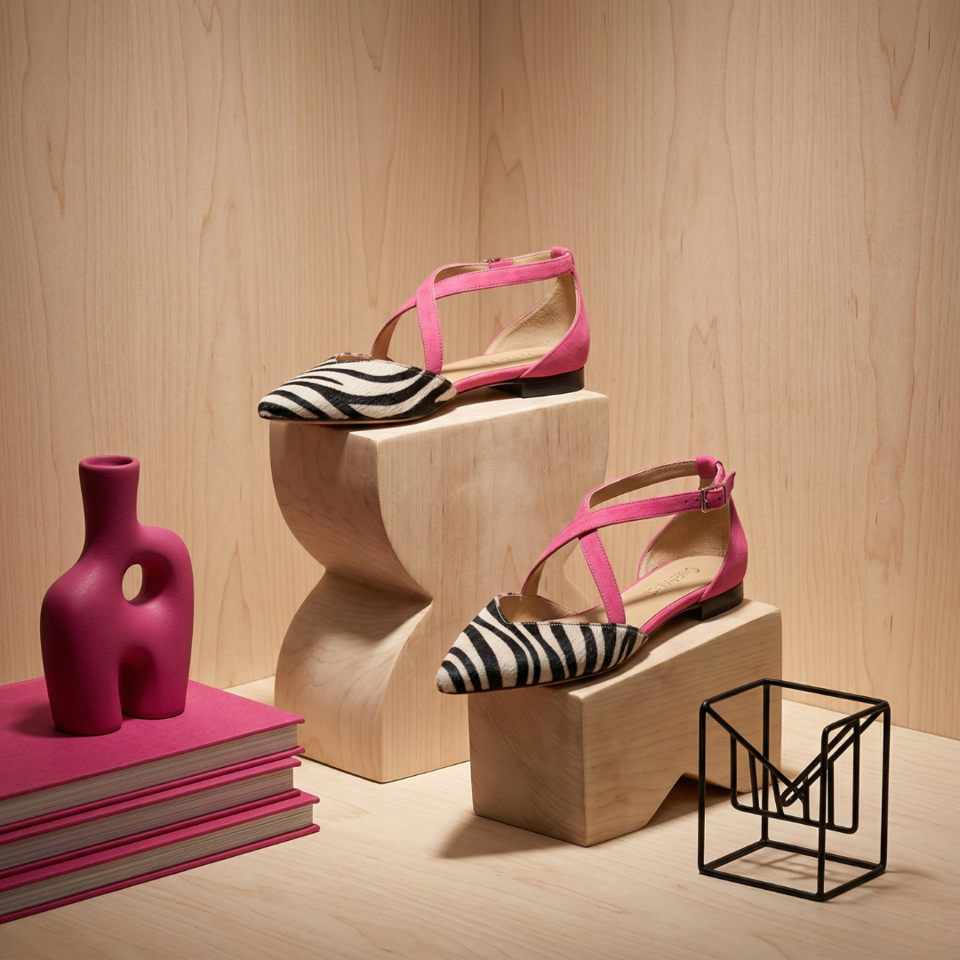 Zebra Ballerinas with Straps