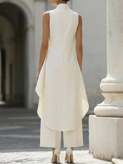 Catalina - Robe Longue Mono à Découpe Élégante