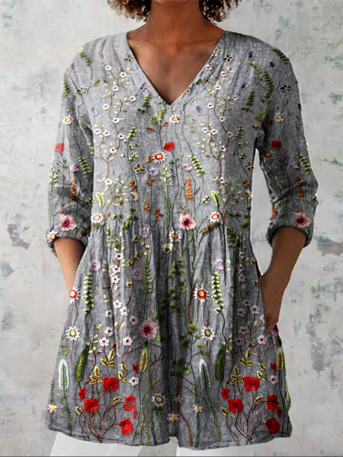 Amelie | Blouse Longue avec Décolleté en V