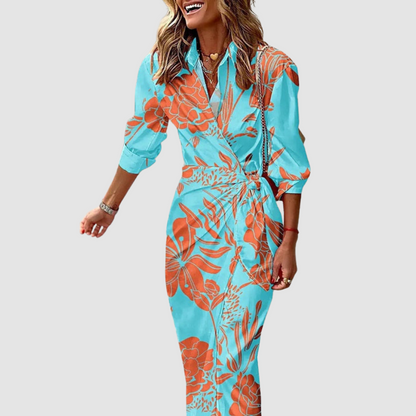 Cécilia – Robe rayée élégante